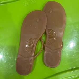 Classic Brown Women's Jelly Flip Flops